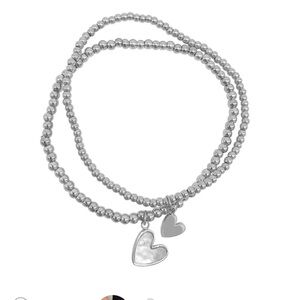 Silver Hearts 💕 Stacking Bracelets New 💌!